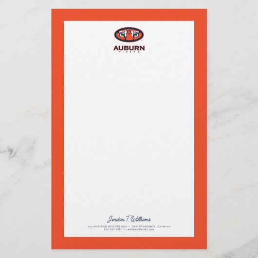 Auburn University | Auburn Tigers Briefpapier (Vorderseite)