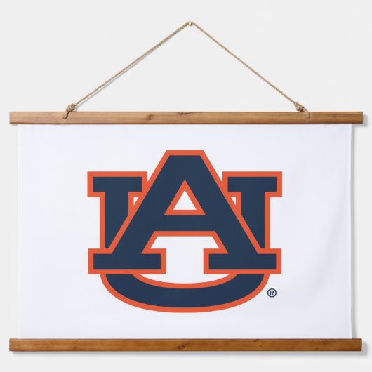 Auburn University | Auburn UA Logo Wandteppich Mit Holzrahmen (Vorne)