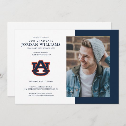 Auburn University | Future Auburn Grad Ankündigung (Vorne/Hinten)