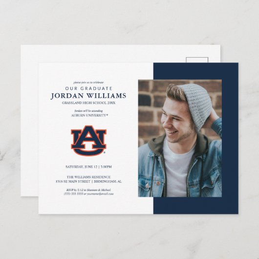 Auburn University | Future Auburn Grad Ankündigungspostkarte (Vorne/Hinten)
