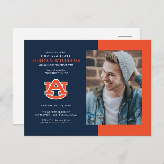 Auburn University | Future Grad Ankündigungspostkarte (Vorne/Hinten)