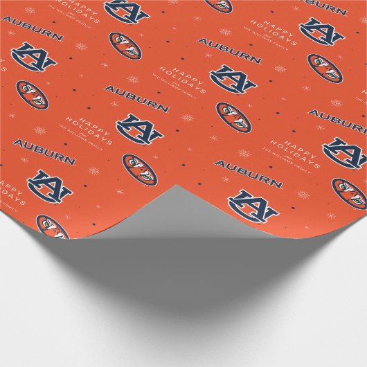 Auburn University | Urlaubsmuster Geschenkpapier (Ecke)