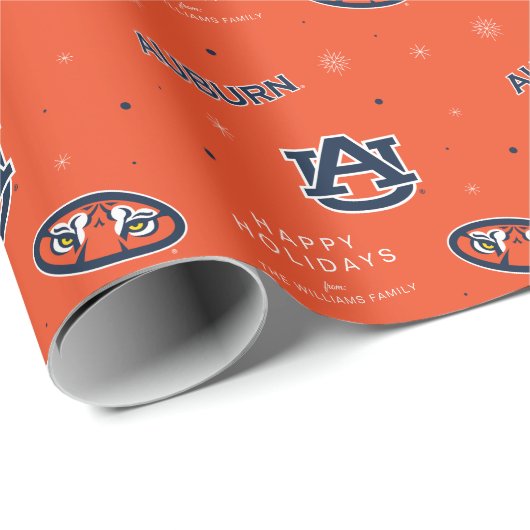 Auburn University | Urlaubsmuster Geschenkpapier (Rolleneckpunkt)