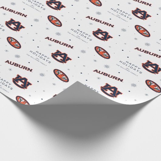 Auburn University | Urlaubsmuster Geschenkpapier (Ecke)