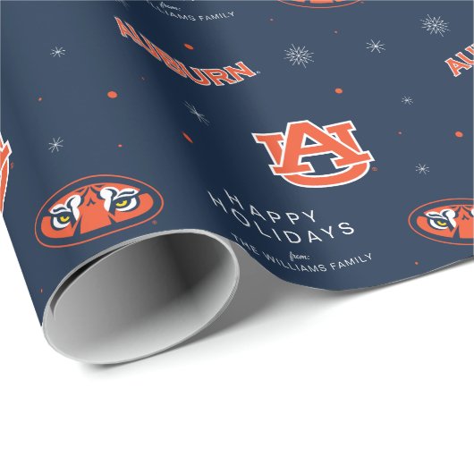 Auburn University | Urlaubsmuster Geschenkpapier (Rolleneckpunkt)