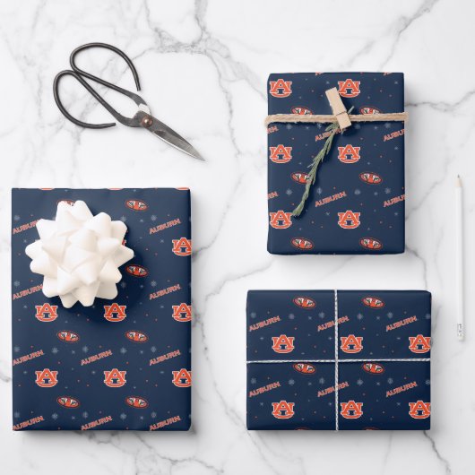 Auburn University | Urlaubsmuster Geschenkpapier Set (Vorderseite)