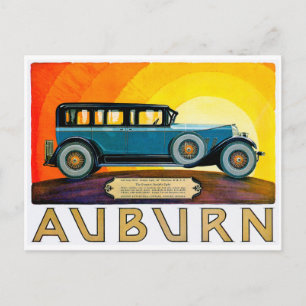 Auburn ~ Vintage Motor Car Werbung Postkarte