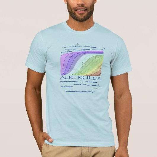 AUC Rules, fish, custom text, light T-Shirt (Vorderseite)