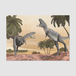 Aucasaurusdinosaurierkampf - 3D übertragen Seidenpapier