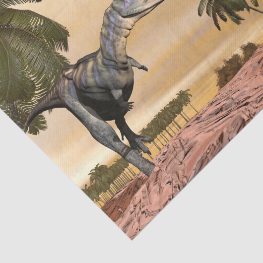 Aucasaurusdinosaurierkampf - 3D übertragen Seidenpapier (Ausschnitt)