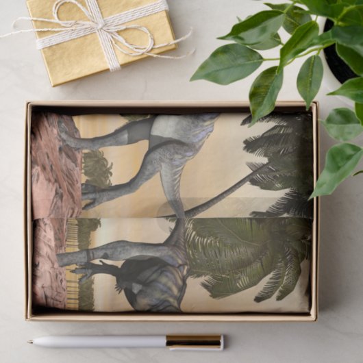 Aucasaurusdinosaurierkampf - 3D übertragen Seidenpapier (Geschenk)