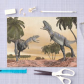 Aucasaurusdinosaurierkampf - 3D übertragen Seidenpapier (Handwerk)