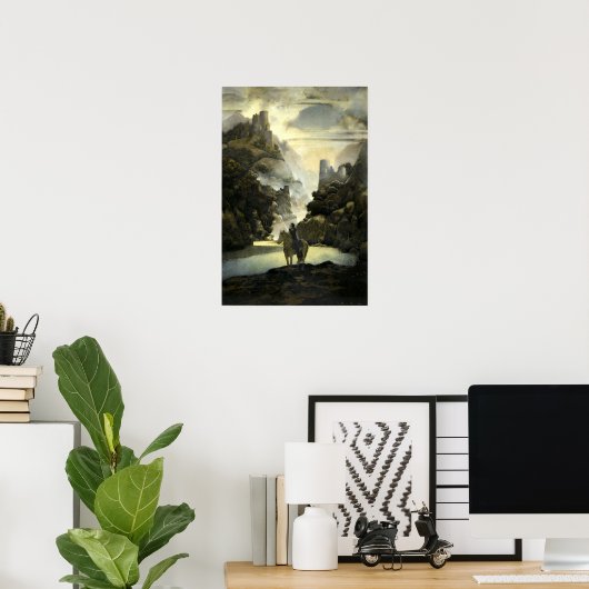 Aucassin sucht Nicolette von Maxfield Parrish Poster (Heimbüro)