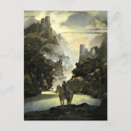 Aucassin sucht Nicolette von Maxfield Parrish Postkarte (Vorderseite)