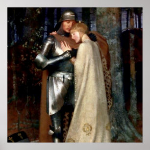 Aucassin und Nicolette Mittelalterliche Malerei vo Poster