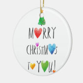 "AUCH 2 SEITLIGHTS VON CHRISTMAS/MERRY CHRISTMAS! KERAMIK ORNAMENT (Links)