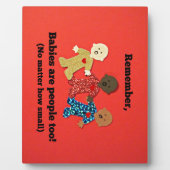 Auch Babys sind Menschen! Fotoplatte (Vorderseite)