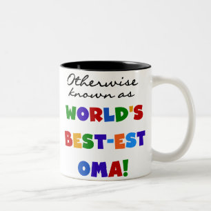 Auch bekannt als Best-est Oma T-Shirts und Geschen Zweifarbige Tasse