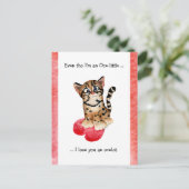 Auch das, ich Liebe Ihnen eine Ocelot Pun Postkart Postkarte (Stehend Vorderseite)