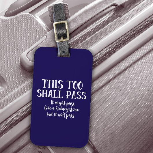 Auch das soll eine lustige Ermutigung zu Typografi Gepäckanhänger