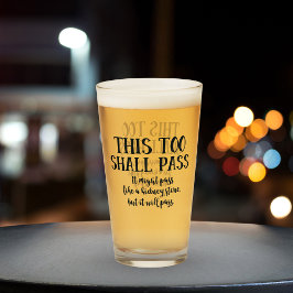 Auch das soll wie ein Nierenstein passieren Glas