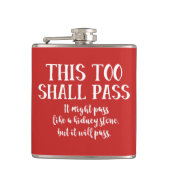 Auch das wird Motivierend Zitat geben Flachmann (Vorderseite)