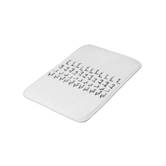 Auch das wird passieren! inspirierendes Zitat Badematte (Schrägansicht)