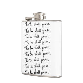 Auch das wird passieren! inspirierendes Zitat Flachmann (Links)