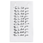 Auch das wird passieren! inspirierendes Zitat Kleine Geschenktüte (Vorderseite)