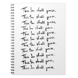 Auch das wird passieren! inspirierendes Zitat Notizblock