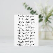 Auch das wird passieren! inspirierendes Zitat Postkarte (Stehend Vorderseite)