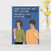 Auch dein Schnurrbart ist nicht... Karte (Gelbe Blume)