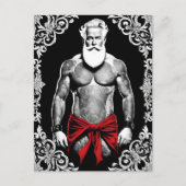 Auch der Weihnachtsmann wünscht ein frohes Fest l Postkarte (Vorderseite)