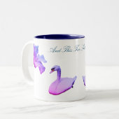Auch diese Blume sollte Swan Inspiration passieren Zweifarbige Tasse (Vorderseite Links)