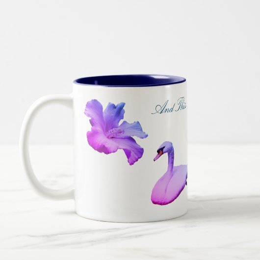 Auch diese Blume sollte Swan Inspiration passieren Zweifarbige Tasse (Links)