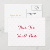 Auch diese Viel Glück soll Kostenvoranschlag förde Postkarte (Vorne/Hinten)