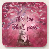 Auch dieser soll Abstrakten Baum pink White Brown  Getränkeuntersetzer (Vorderseite)