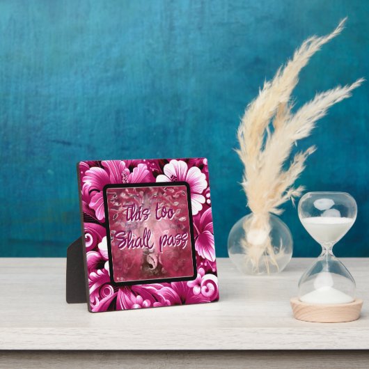 Auch dieser soll Abstrakten Baumhirsch pink weiß d Fotoplatte (InSitu)