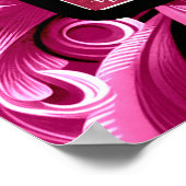 Auch dieser soll Abstrakten Baumhirsch pink weiß d Poster (Ecke)