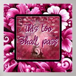 Auch dieser soll Abstrakten Baumhirsch pink weiß d Poster