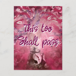 Auch dieser soll Abstrakten Baumhirsch pink weiß d Postkarte