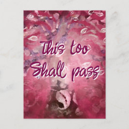 Auch dieser soll Abstrakten Baumhirsch pink weiß d Postkarte