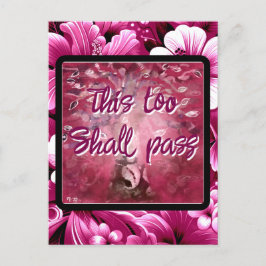 Auch dieser soll Abstrakten Baumhirsch pink weiß d Postkarte