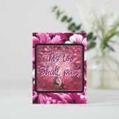 Auch dieser soll Abstrakten Baumhirsch pink weiß d Postkarte (Stehend Vorderseite)