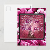 Auch dieser soll Abstrakten Baumhirsch pink weiß d Postkarte (Vorne/Hinten)