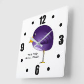 Auch dieser soll Weisheit Funny Lila Bird passiere Quadratische Wanduhr (Winkel)