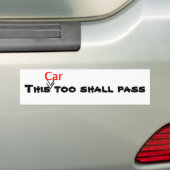 Auch dieses (Auto) muss passieren Autoaufkleber (Auf Auto)