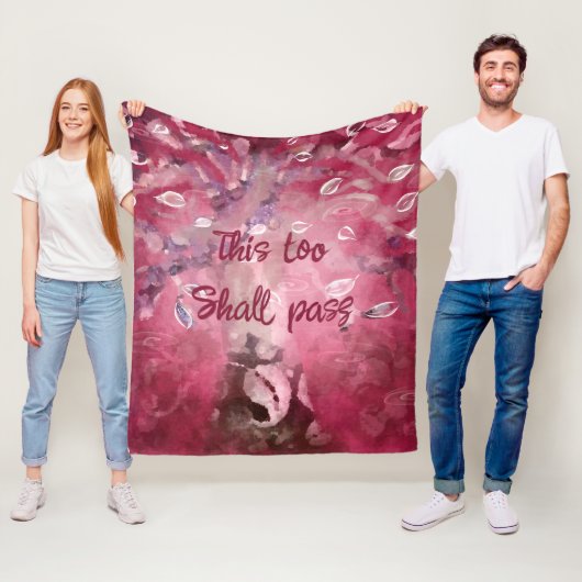 Auch dieses Blätter muss Abstrakten Baumhirten ros Fleecedecke (Beispiel)