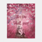 Auch dieses Blätter muss Abstrakten Baumhirten ros Fleecedecke (Vorderseite)