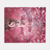 Auch dieses Blätter muss Abstrakten Baumhirten ros Fleecedecke (Vorderseite (Horizontal))